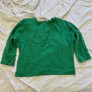 Kelly green t top merino blend M